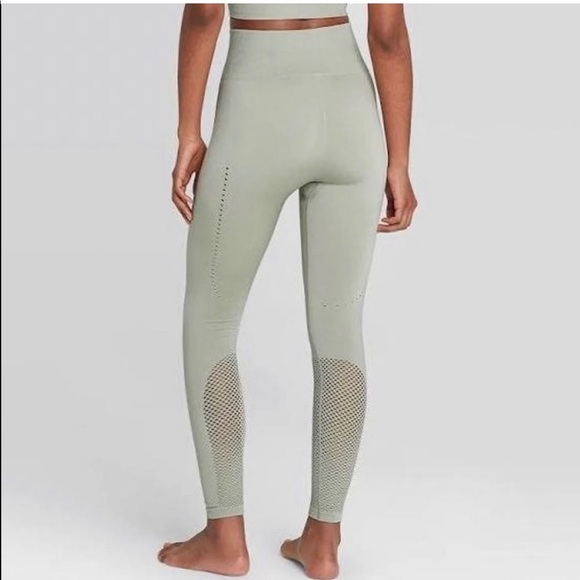 JoyLab High-Rise Seamless 7/8 Leggings_ Sage - Picture 5 of 6